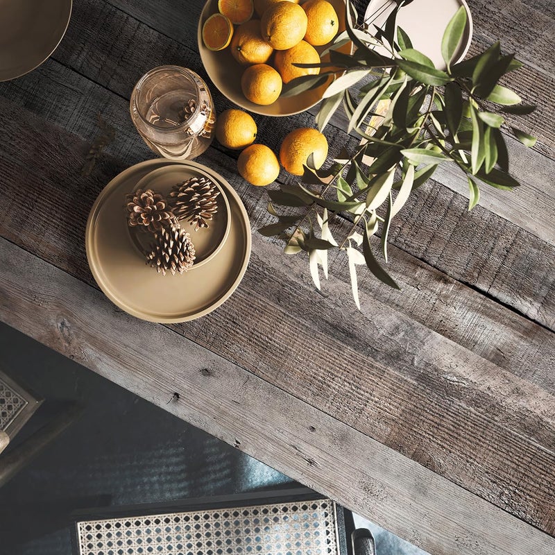 Livebor Gray Shiplap Peel and Stick Wallpaper Wood Contact Paper 17.7â€x 393.7â€ Distressed Wood Wallpaper Peel and Stick Wooden Wall Gray Contact Paper Rustic Shiplap Plank for Walls and Countertops - Image 4